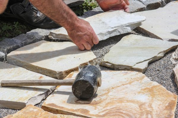 Stone Sidewalk Installation in Kent